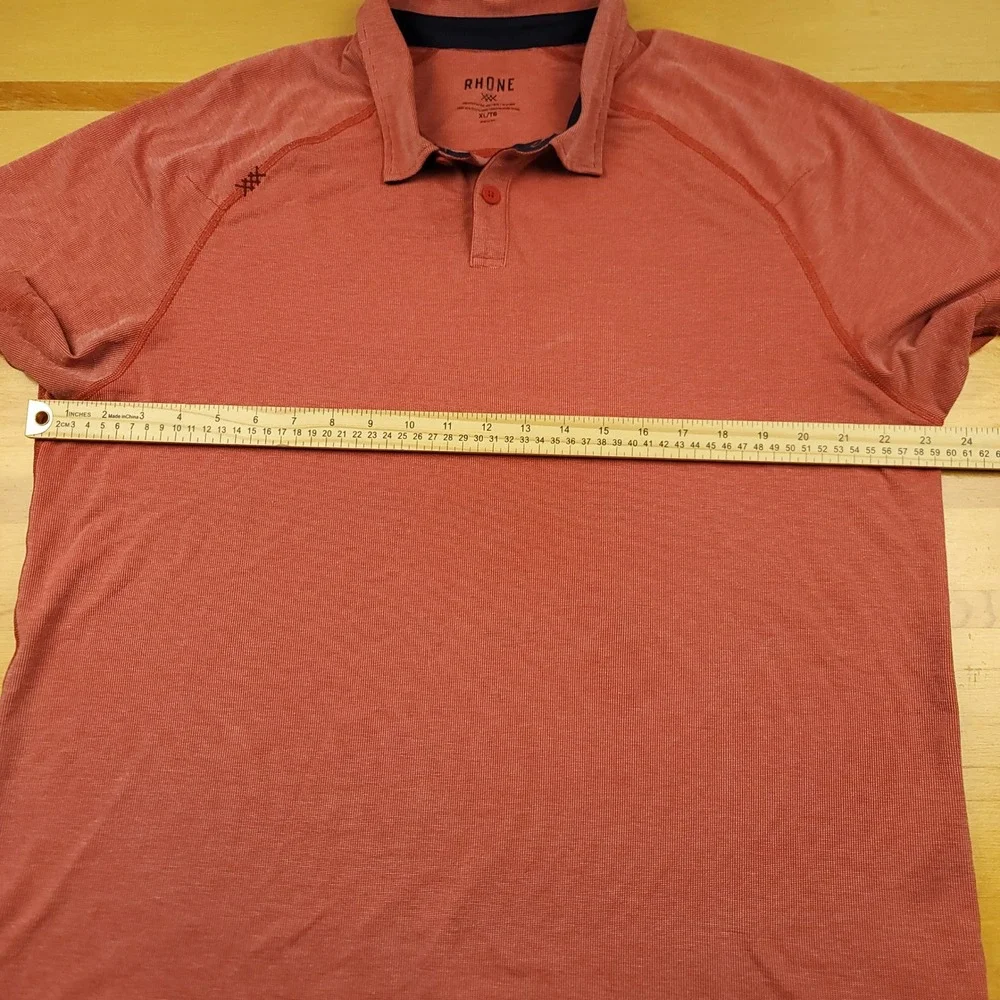 RHONE Men's Detla Pique Textured Polo Shirt XL‎ TG Performance Athletic Casual